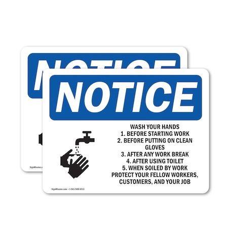 Signmission Safety Culture Sign, 18 in Width, Vinyl Decal, Rectangle OS-2PACK-NS-D-1218-L-18947